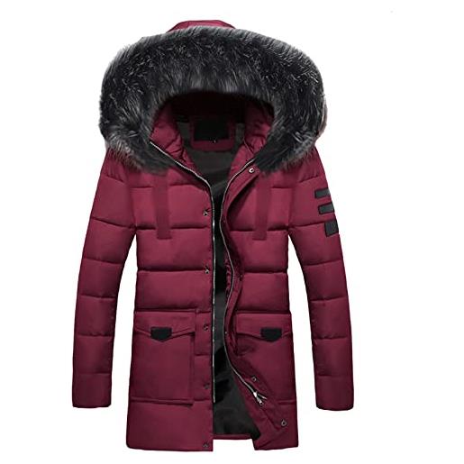 KAGAYD Giubbotto Invernale Uomo Con Cappuccio Giacca Mezza Stagione  Giubbotto Trapuntato Antivento Manica Lunga Cappotto Giacca Invernale Con  Cerniera