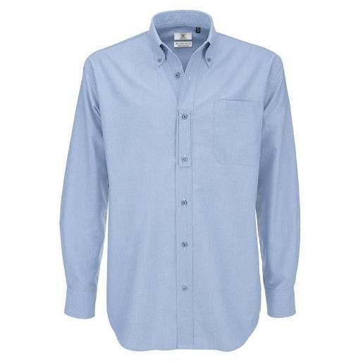 B&C Collection b&c - camicia a maniche lunghe - uomo azul oxford xxl