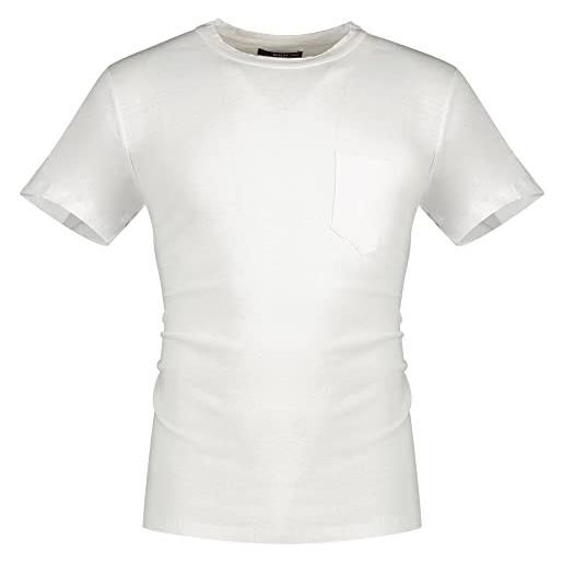 REPLAY t-shirt uomo manica corta con tasca sul petto, bianco (white 001), m