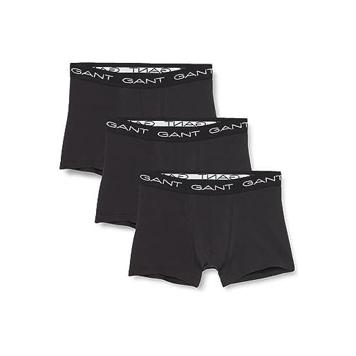 GANT confezione da 3 pezzi boxer a pantaloncino, nero, taglia m