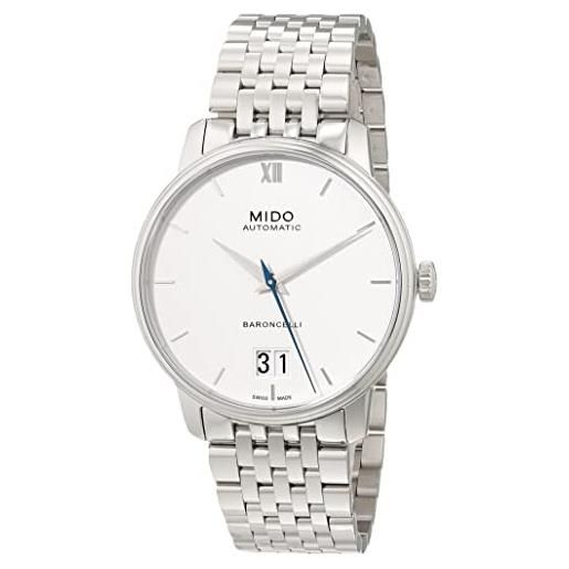Mido men's baroncelli 40mm steel bracelet automatic watch m027.426.11.018.00
