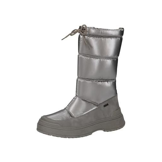 CAPRICE stivali invernali da donna senza tacco vegan idrorepellenti, marrone (taupe comb), 39 eu
