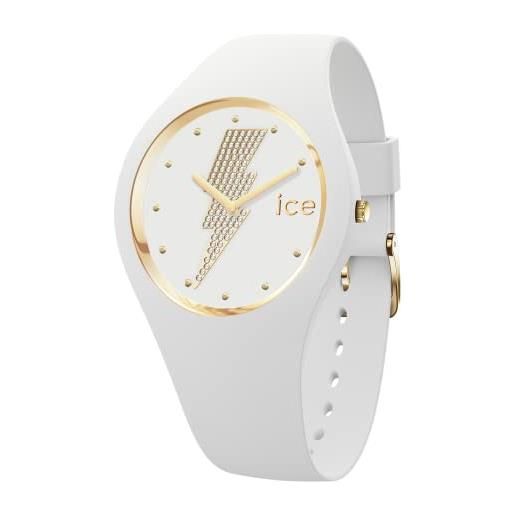 Ice-watch - ice glam rock rebel - orologio bianco da donna con cinturino in silicone - 019860 (medium)
