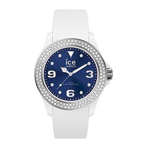 Ice-watch ice star white deep blue orologio bianco da donna con cinturino in silicone, 017234 (small)