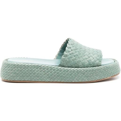 Sarah Chofakian sandali slides rasteira piaggi - blu