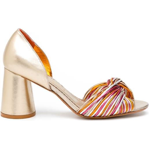 Sarah Chofakian sandali con dettagli intrecciati - oro
