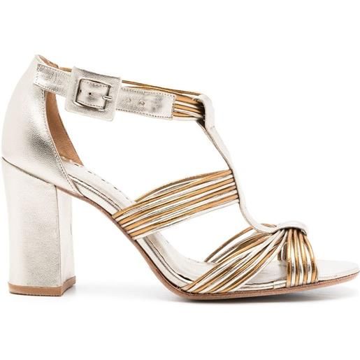Sarah Chofakian sandali isabella 85mm con cinturino alla caviglia - argento