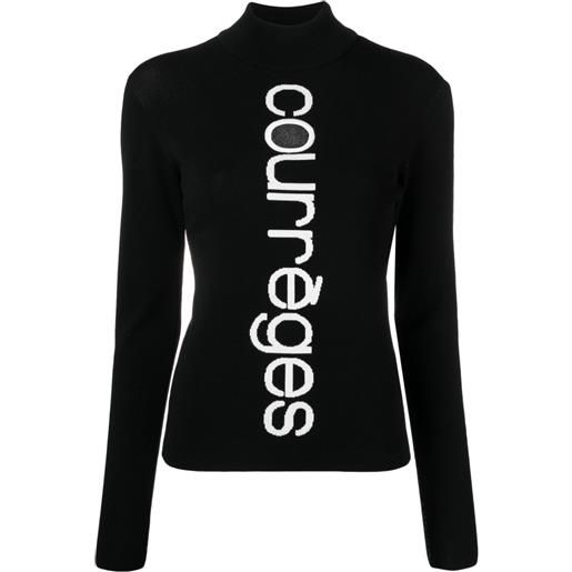 Courrèges maglione con cut-out - nero