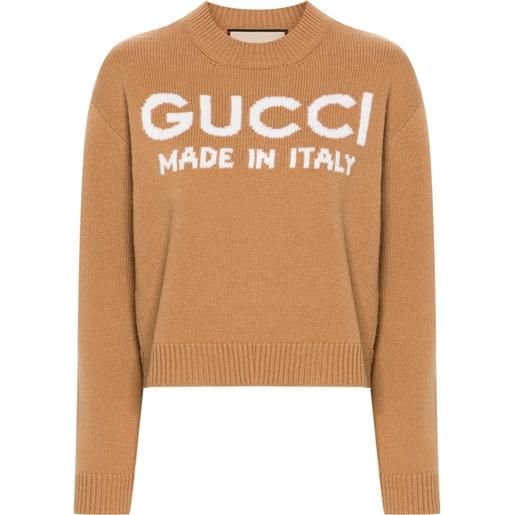 Gucci maglione con logo - toni neutri
