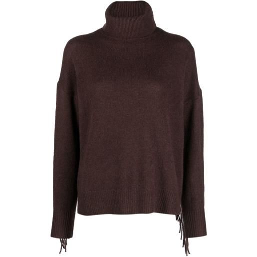 360Cashmere maglione con frange - marrone