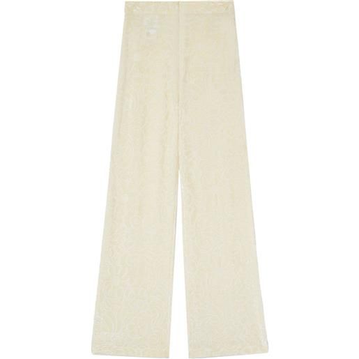 Jil Sander pantaloni con ricamo - bianco