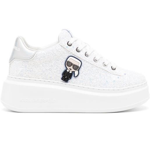 Karl Lagerfeld sneakers anakapri con glitter - bianco