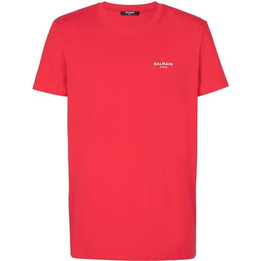 Balmain t-shirt con stampa - rosso