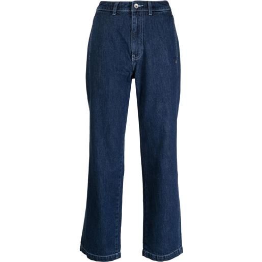 SPORT b. by agnès b. jeans a vita alta con applicazione - blu