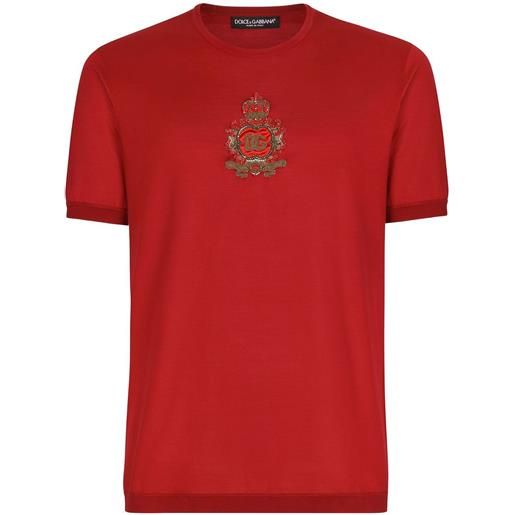 Dolce & Gabbana t-shirt con applicazione - rosso