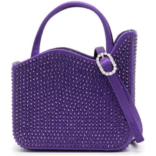Le Silla borsa mini divina con decorazione di cristalli - viola