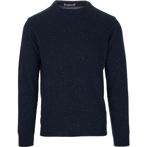 WOOL & CO | maglione girocollo puntinato blu