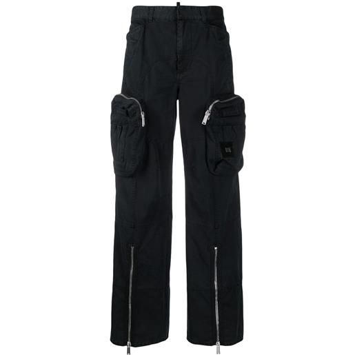 Dsquared2 cotton cargo trousers - nero