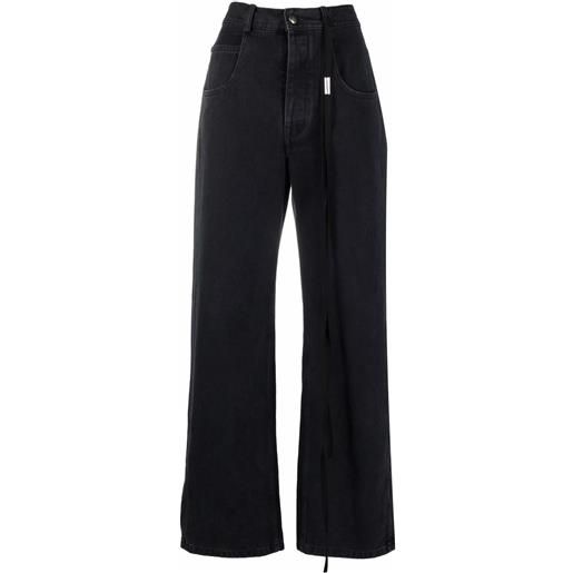 Ann Demeulemeester jeans a gamba ampia - nero