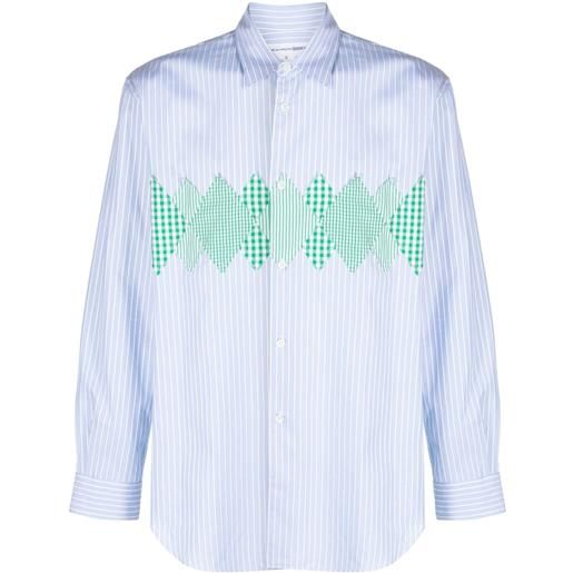 Comme Des Garçons Shirt camicia gessata - blu