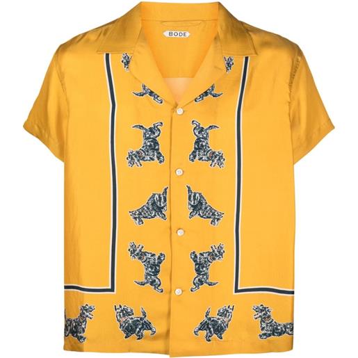 BODE camicia running dog - giallo