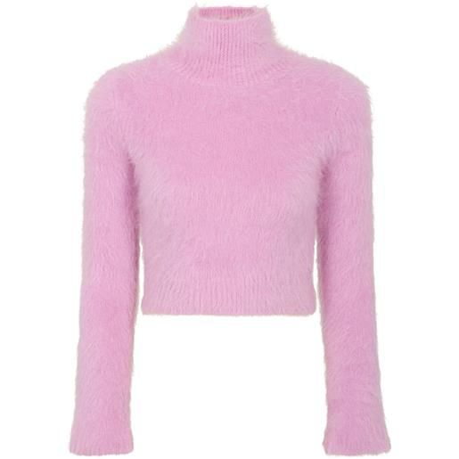 Rabanne maglione corto con dettaglio cut-out - rosa
