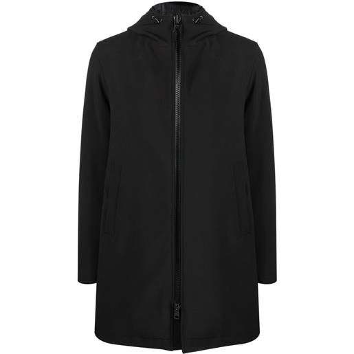 Herno parka imbottito scuba con cappuccio - nero