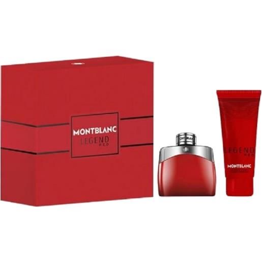 MONTBLANC legend red confezione 50 ml eau de parfum + 100 ml shower gel