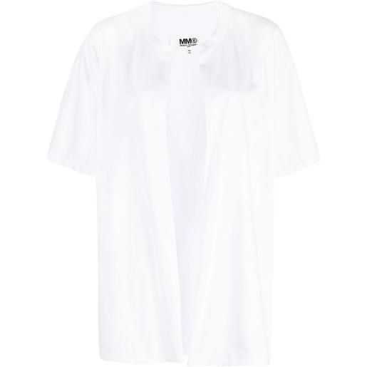 MM6 Maison Margiela t-shirt sliced - bianco
