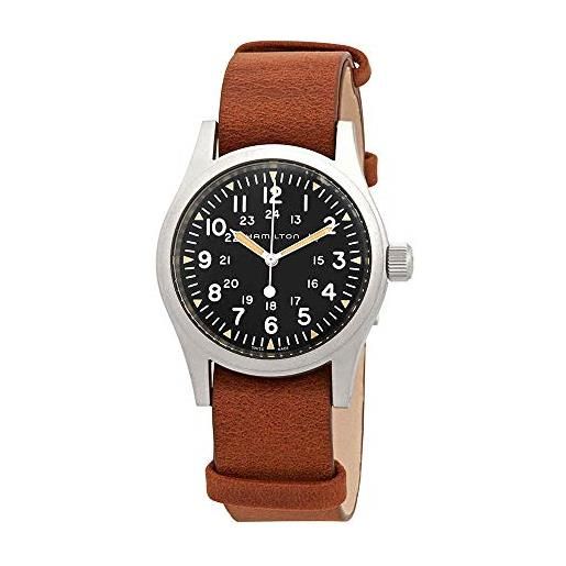 Hamilton h69439531 orologio da uomo khaki field marrone 38mm acciaio inossidabile, marrone, 38 mm, meccanico