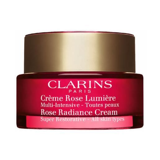Clarins crema giorno contro le rughe per tutti i tipi di pelle super restorative (rose radiance cream) 50 ml