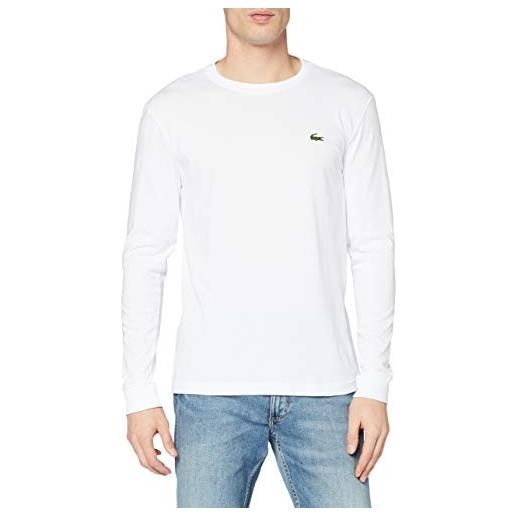 Lacoste th0123, t-shirt uomo, argent chine, l