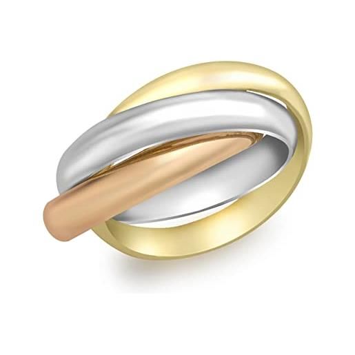 Carissima gold anello da donna tre ori 9k (375) - misura 56