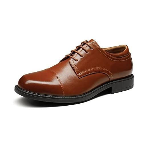 Bruno Marc scarpe eleganti stringate derby uomo basse oxford vintage allacciare elegante marrone-e downing-01-e taglia 47 (eur)