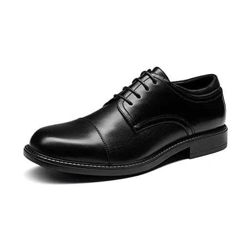 Bruno Marc scarpe eleganti stringate derby uomo basse oxford vintage allacciare elegante marrone-e downing-01-e taglia 46 (eur)