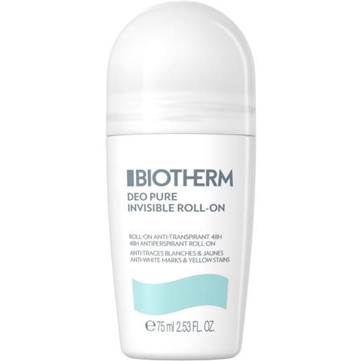 Biotherm deo pure invisible roll-on 75ml deodorante roll-on