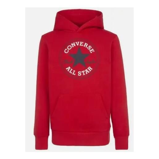 Converse jr fleece ctp core po hoodie university red felpa capp junior bimbo