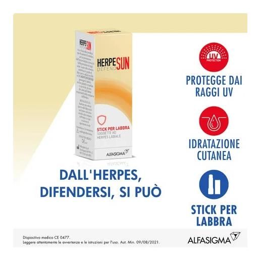 Herpesun defend stick labbra protettivo herpes 5 ml