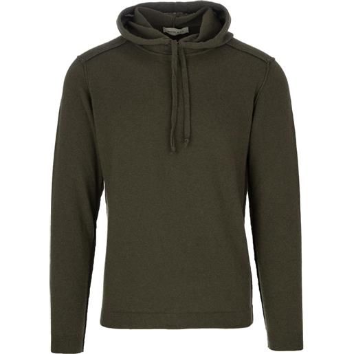 WOOL & CO | maglione cappuccio verde