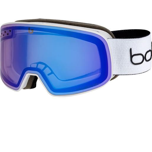 Bolle nevada small photochromic ski goggles bianco phantom vermillon blue photochromic/cat1-3