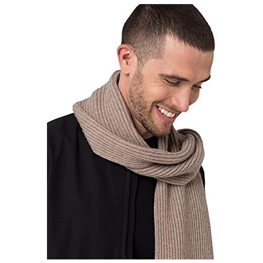 Style & Republic - sciarpa da uomo in 90% lana e 10% cashmere | elegante sciarpa in lana merino e cashmere, nocciola, taglia unica