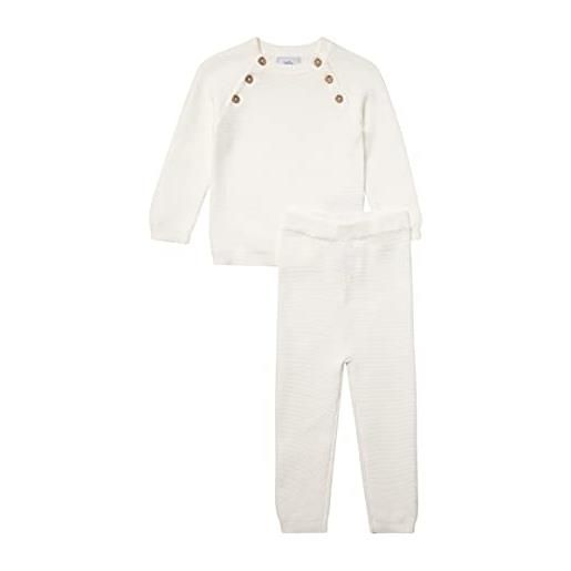 Stellou & friends stellou - set di due pezzi per neonati e bambini, in cotone, con maglione e pantaloni lunghi abbinati, blu navy, 92 cm