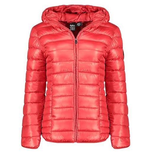 Geographical Norway annecy hood lady - giacca donna imbottita calda autunno-invernale - cappotto caldo - giacche antivento a maniche lunghe - abito ideale (rosso s)