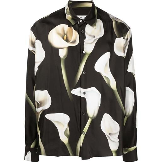 Lanvin camicia calla lily con stampa - nero