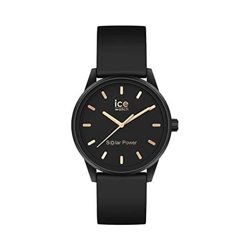Ice-watch - ice solar power black gold - orologio nero da donna con cinturino in silicone - 020302 (small)