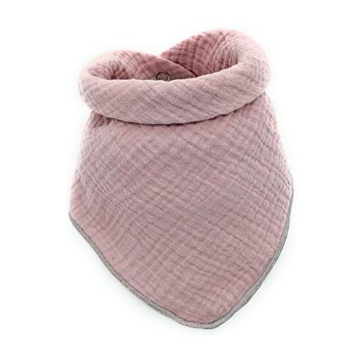 LA LUNA sciarpa baby + bambini 0-6 anni - crescita con il bambino, fazzoletto da collo triangolare cotone mussola tinta unita, morbido assorbente lavabile, attrezzatura iniziale foulard bandana
