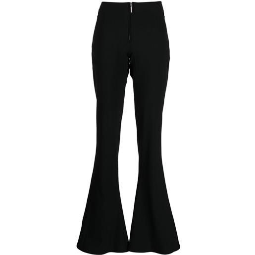 Jean Paul Gaultier pantaloni svasati con cut-out - nero