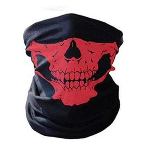 Snowboardmania scaldacollo skull nero-rosso