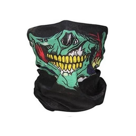 Snowboardmania scaldacollo skull nero-verde multi