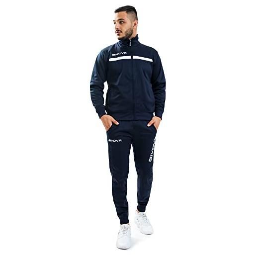 GIVOVA tuta one full zip polarfleece rosso/blu